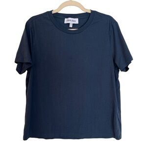 Organic Basics Classic Short Sleeve Tee Shirt Navy Blue XL Casual Preppy Coastal